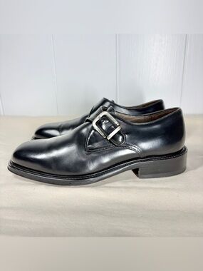 Cable & Co. Men’s Black Leather Month Strap Buckle Dress Shoes UK 8.5/ US 9.5